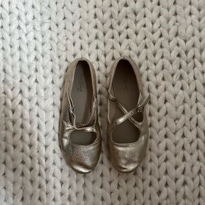 Zara Gold Ballet Flats